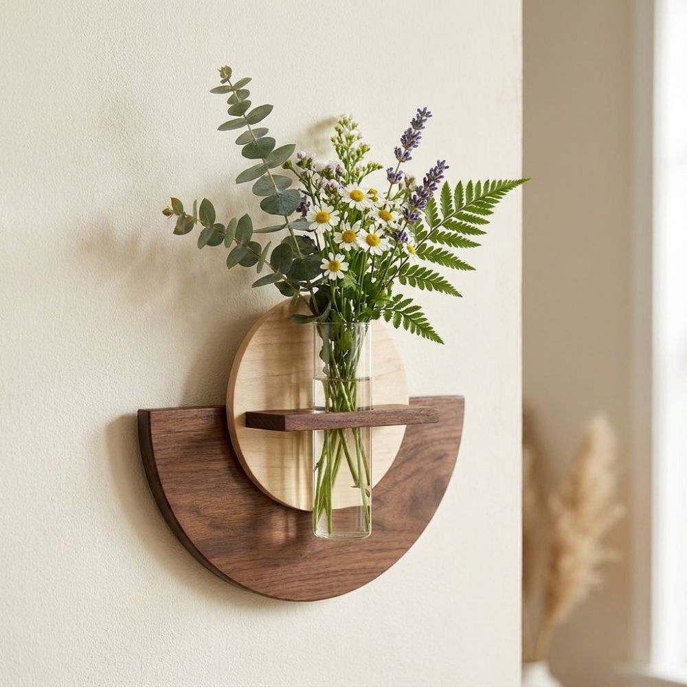 Ovales Wandregal aus Holz für  – Flower Wall Panel Bewertung und Preis