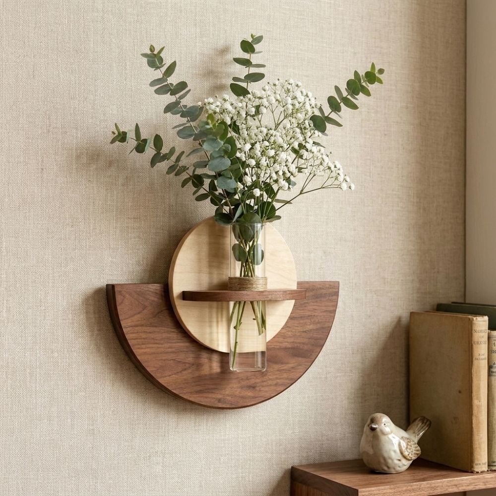 Ovales Wandregal aus Holz für  – Flower Wall Panel Bewertung und Preis